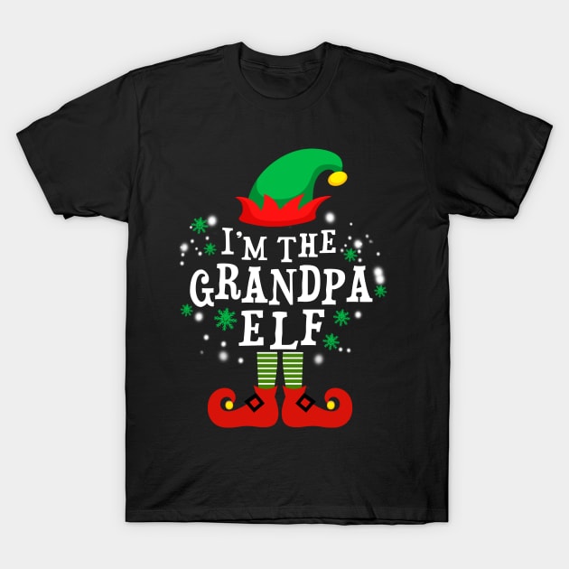 I'm The Grandpa Elf Funny Christmas T-Shirt by DexterFreeman